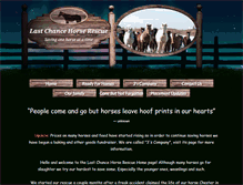 Tablet Screenshot of lastchancehorserescue.com